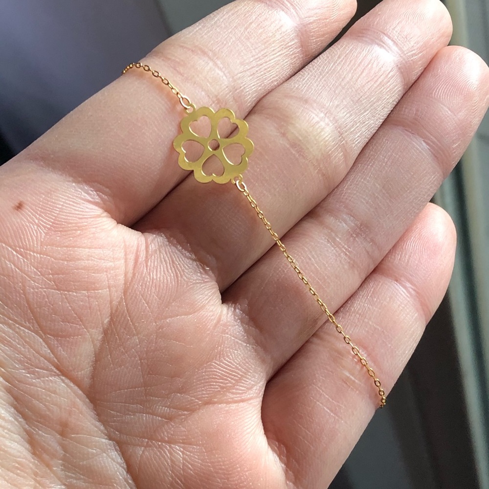 Flower Design Bracelet 21K Real Gold